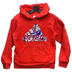 Adidas Hoodie Boys Medium Logo Drip Grunge Pull Over Everyday‎ Streetwear